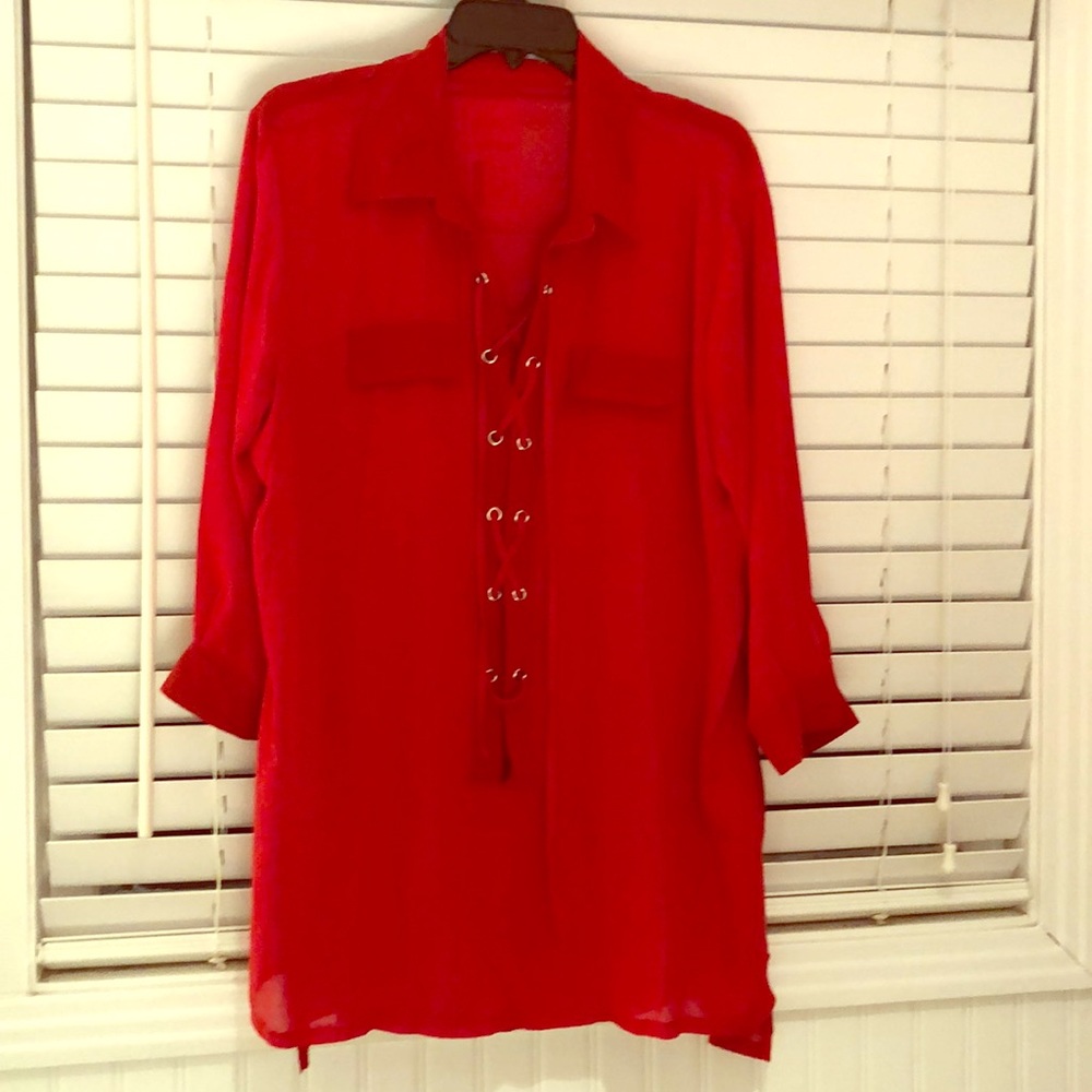 Women’s NWT Meaneor Sheer Tunic XXL